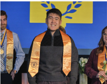 Picture of me at the induction ceremony at the international honor society